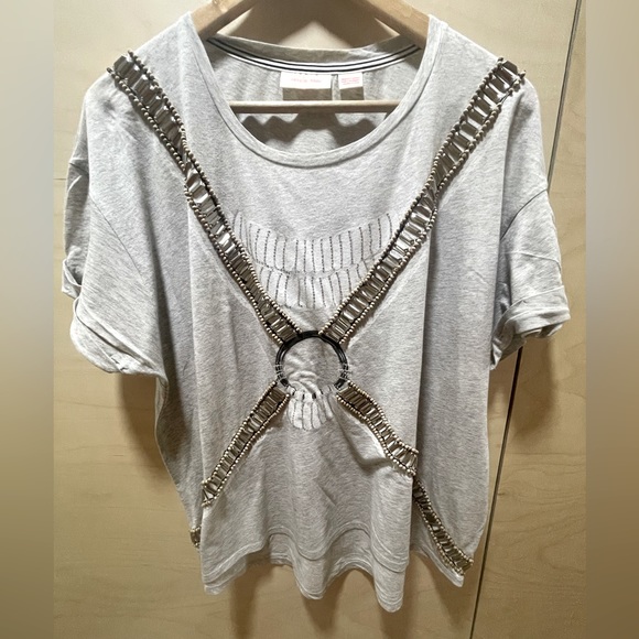 SASS AND BIDE GREY ‘LOVESTRONG’ EMBELLISHMENT TEE SZ S - Picture 2 of 6